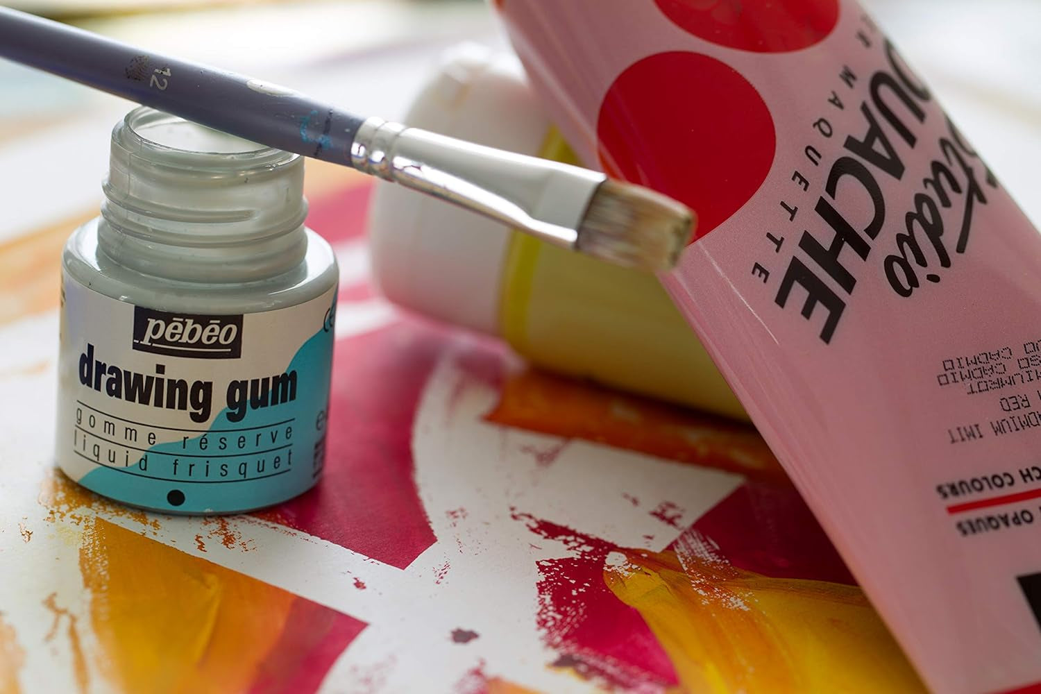 Easy Peel Liquid Latex Masking Fluid - Drawing Gum - Dries Quickly - for Ink - Watercolor - Gouache Painting &amp; Illustration - Fine Arts &amp; Crafts Supplies - 45Ml Bottle