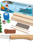 Wood Carving Kit for Kids & Beginner DIY08 - Wood Whittling Kit for Kids Woodworking Starter Kit Hobby Kits for Boys Wood Crafts Projects DIY Gifts, Carving Set Whittling Knife & Basswood