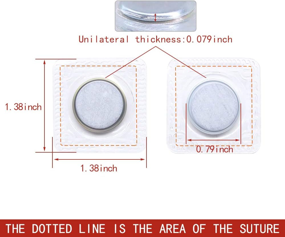 Hidden Sew Magnetic Snap Invisible Hidden Sew in PVC Hidden Purse Closure for Fastener Handbag Cloth Clasp DIY Craft Sewing Tools