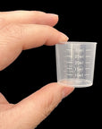 60 Pcs Plastic Graduated Cups, 30Ml/1Oz Clear Scale Cups with 50 Pcs Wooden Stirring Sticks for Epoxy, Resin, Stain, Mixing Paint