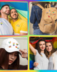 60Pcs Pride Pins, Rainbow Pins Bulk Enamel LGBT Lapel Pins Gay Pride Heart Flag Brooch Pins for Clothes Bags Hats Accessories, 20 Styles