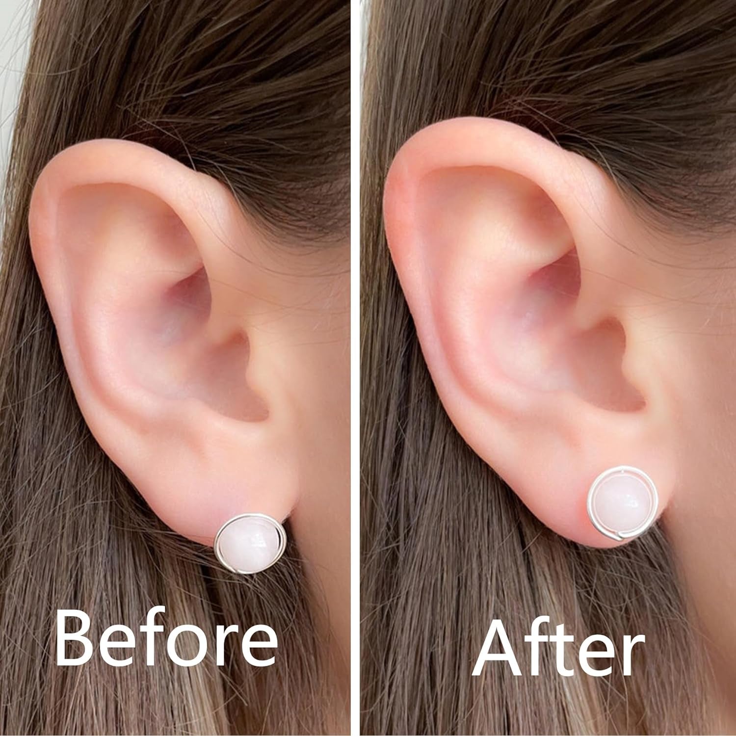 Earring Backs for Droopy Ears 8 Pairs Hypoallergenic Earring Lifters Backs for Studs, Adjustable Earring Backs Repacements for Heavy Earrings