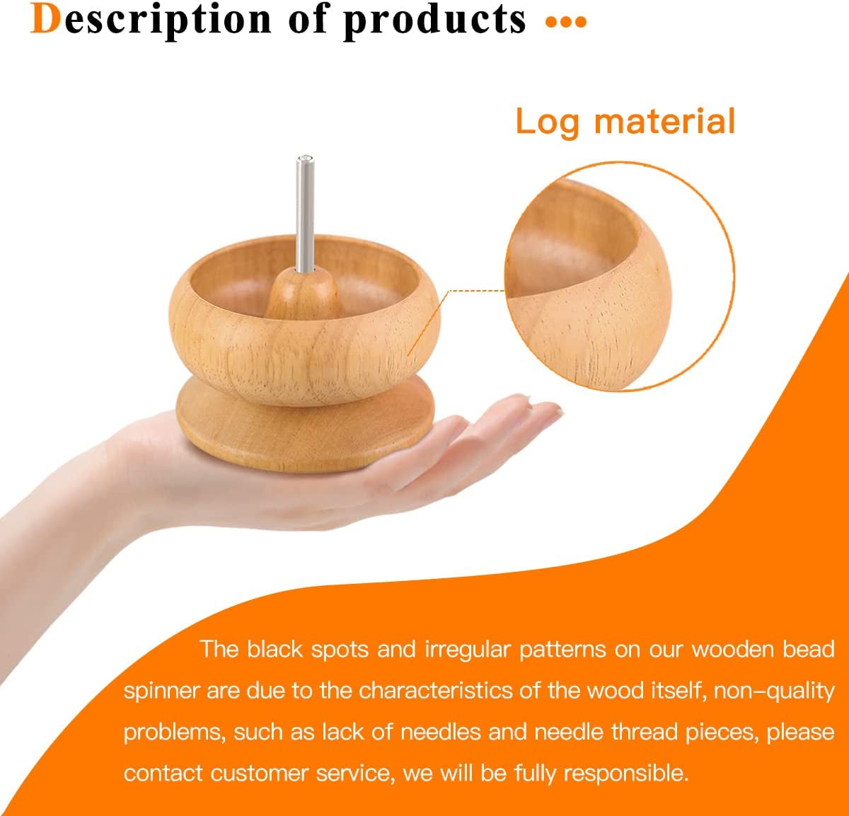 Upgrade Wooden Bead Spinner with 2 Pcs Big Needles,8000 Pcs Seed Beads and 1 Surprise Gift Pack for Jewelry Making Tools,Quickly Stringing Beads Tool, Manual Operated