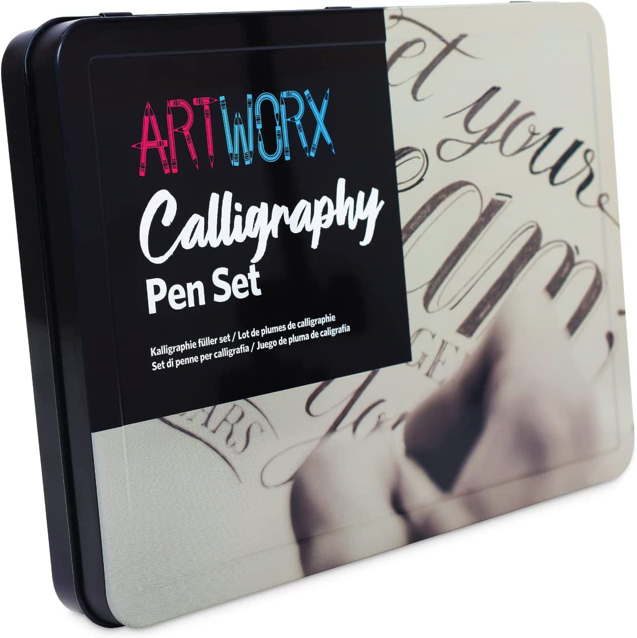 Calligraphy Pens Set - Introductory Caligraphy Writing &amp; Hand Lettering Kit - Includes Instructions, Guide Book and Practice Book - Calligraphy Set for Beginners