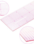 6 Pieces Transparent Ruler Clear Plastic Ruler Beveled French Inch Metric Ruler Sewing Rulers L-Square Rulers Measuring Tool Ruler Set with 2 Grid Scales for Clothes Design