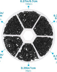 970 PCS Black Jump Rings, Black Jump Rings for Jewelry Making Small O Ring for Jewelry Making Chainmail Metal Open Jump Rings Connectors for Bracelet Earrings Necklace Crafts (4/5/6/7/8/10Mm) (Black)