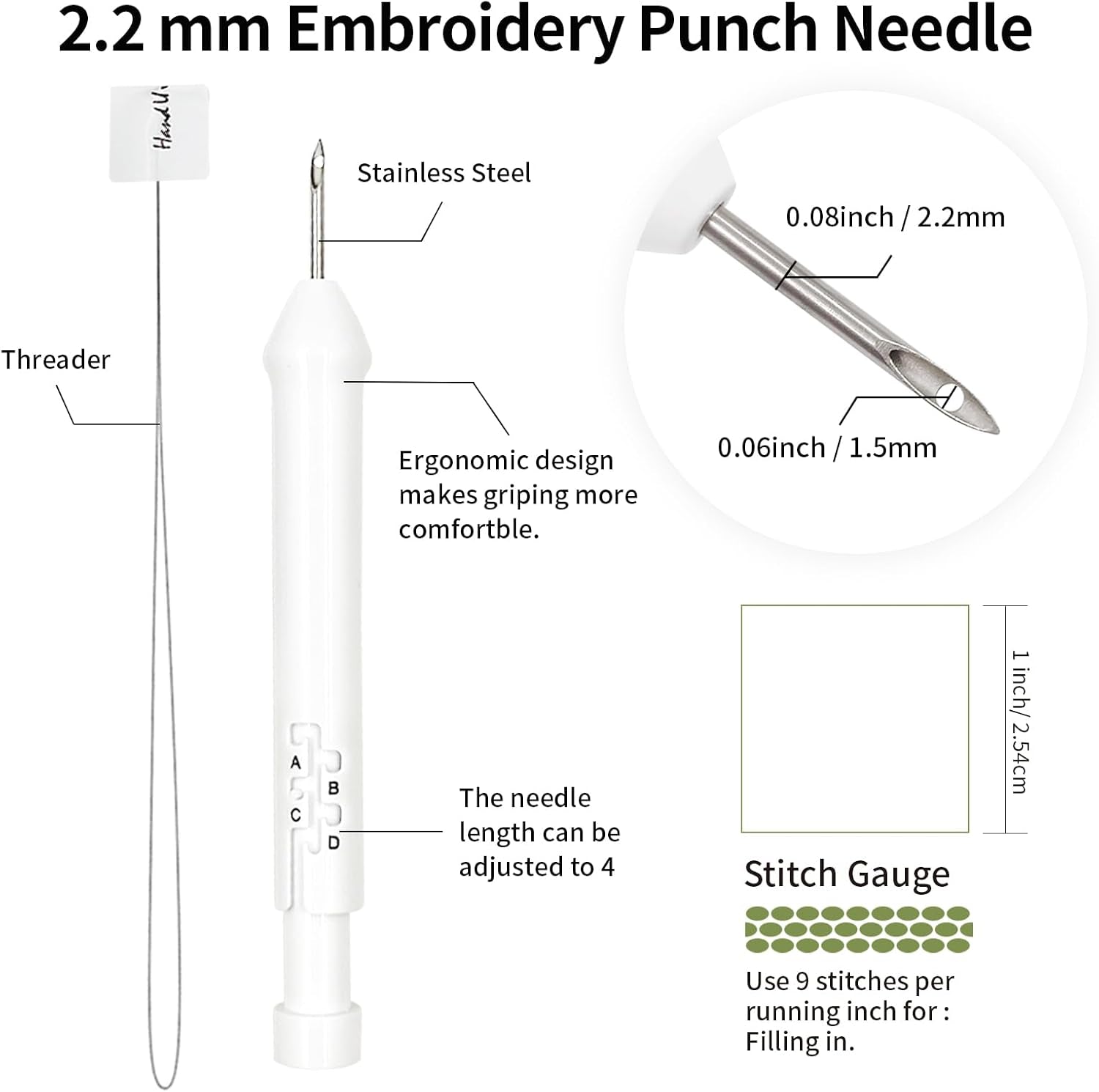 6PCS Embroidery Punch Needle Food Series Refrigerator Magnets Set, Rug Punch Decoration DIY Kit for Children and Adult Beginner