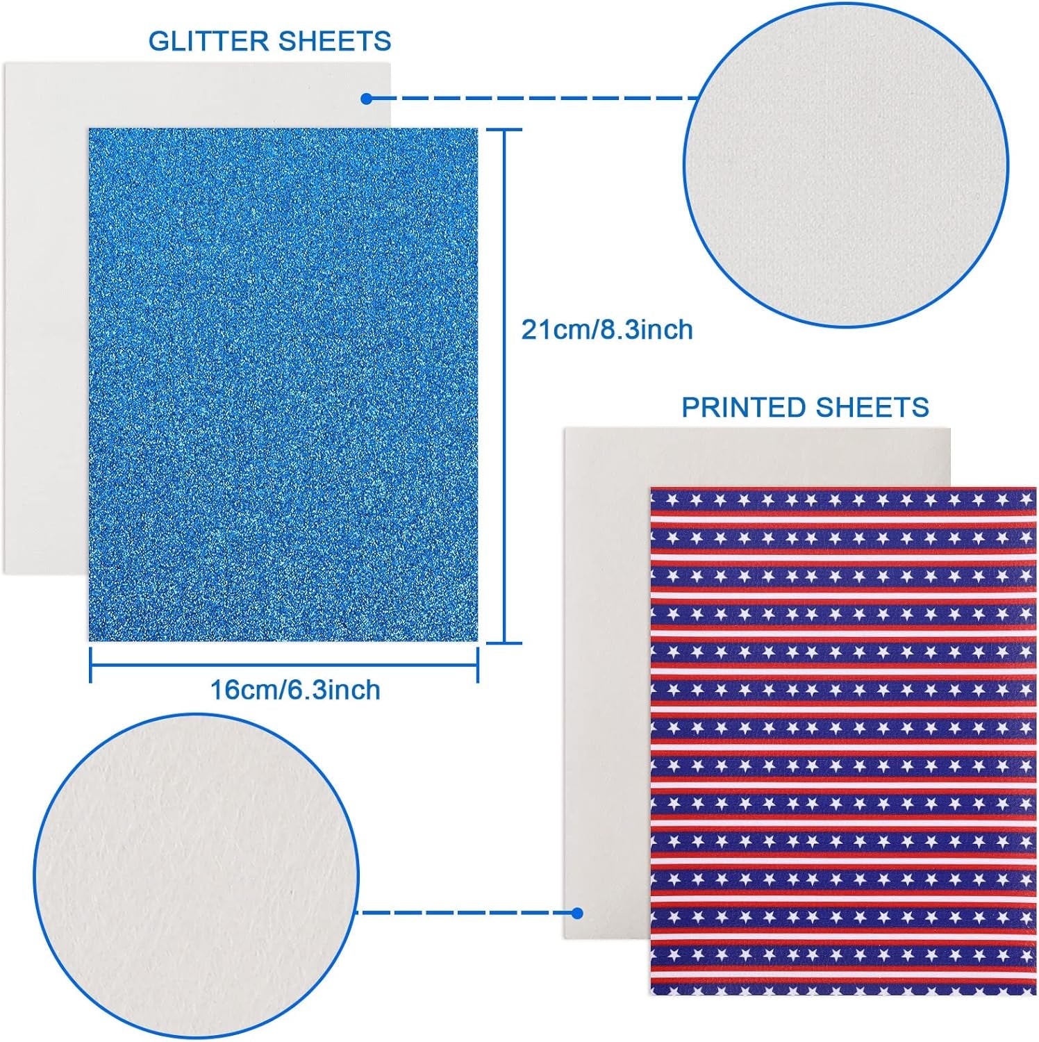 14Pcs 4Th of July Faux Leather Sheet Stars and Stripes Synthetic Leather Glitter Sequins Fabric Crafts for Patriotic Independence Day Earring Craft Bag Hair Bow DIY Gift Making, 8.3 X 6.3In