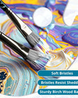 Acrylic Paint Brushes 25 PCS - Oil Paint Brushes for Acrylic/Oil/Watercolor - Paint Brushes for Acrylic Painting with Canvas Brush Case