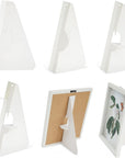 50 Pack Self Stick 9 Inch Cardboard Easel Backs, Picture Frame and Art Stand for Painting, Photos, Artwork, Crafts (White)