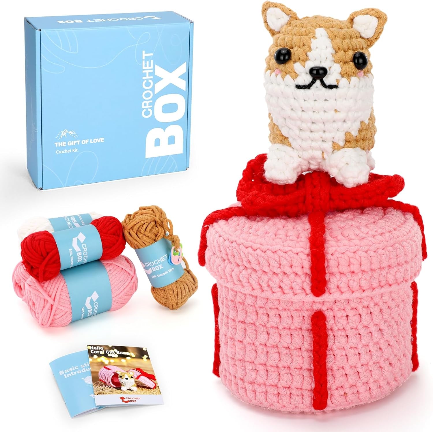 Crochet Kit for Beginners - Bee Crochet Kit, Learn to Crochet, All You Need In, Videos, Instructions, Soft Yarn, Birthday Gift for Adults