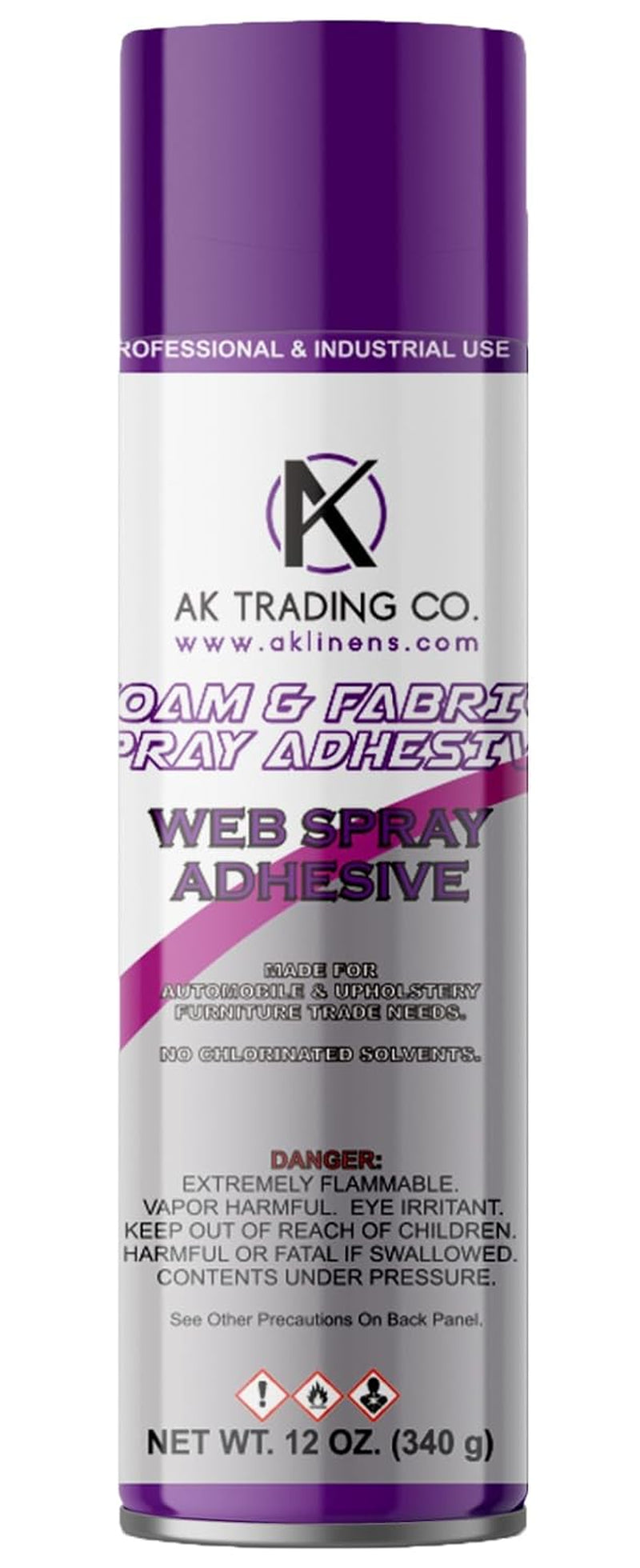 AK Trading Professional Quality General Multipurpose Spray Adhesive, 12-Ounce for Acoustic Panels &amp; Craft Upholstery Foam Adhesive &amp; Fabric Glue