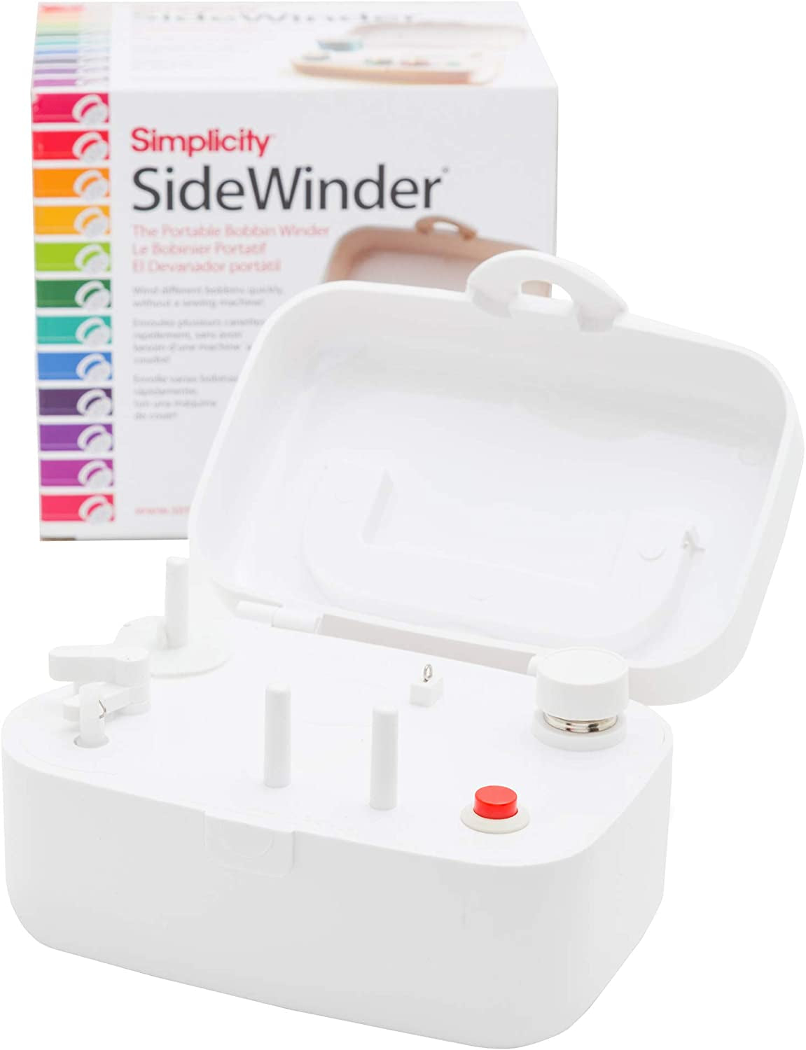 388175A Sidewinder Portable Automatic Bobbin Winder Machine, 120 Voltage, White