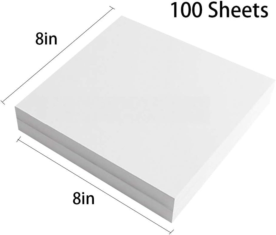 Tear Away Stabilizer for Embroidery Backing 8"X8" - 100 Precut Sheets,  Medium 1.8Oz Embroidery Stabilizers - Tearway Embroidery Stabilizer for Machine and Hand Sewing - Fits 4X4 and 6X6 Hoops