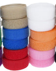 12 Colors 24 Yards Sew on Hook and Loop Tape Fastening Nylon Fabric Tape with Non-Adhesive for DIY Craft Interlocking Tape Sewing Fasteners (3/4'' Wide, 1 Yard Hook + 1 Yard Loop) for Each Color