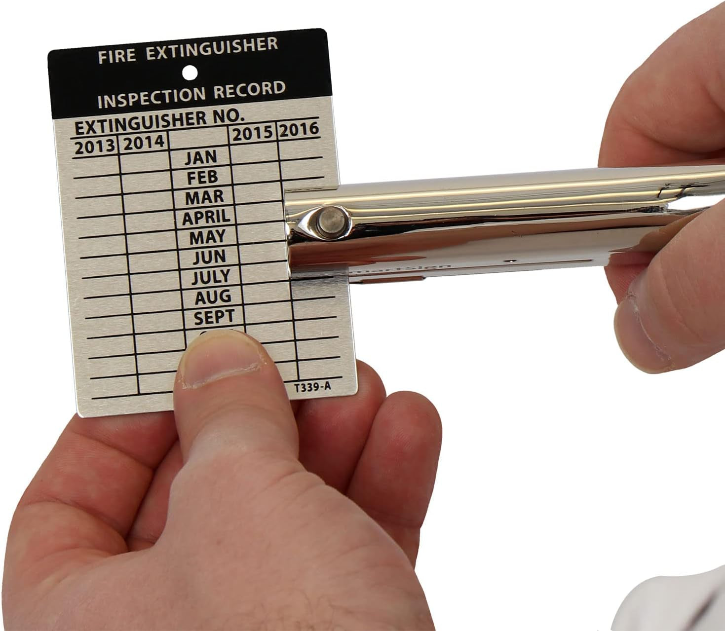 Single Hole Heavy Duty Hand Held Hole Punch - 1/8 Inch (3 Mm) Hole Punch, 2 Inch Reach, for Id Card, PVC Card, Badge, Foil, 5" Tall, Silver