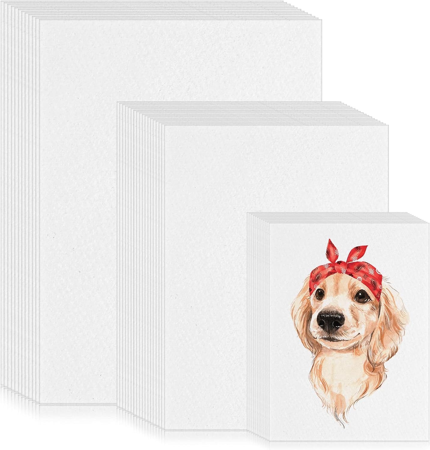 300 Sheets 3 Sizes Watercolor Paper 90 Lb/ 160 GSM White Cold Press Paper Pack Paint Water Color Paper for Kids Students Painting Beginners Artists Drawing Sketch, 5 X 7, 6 X 9, 9 X 12