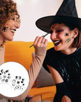 16 Pcs Face Paint Stencils, 121 Patterns Body Facial Painting Stencils, Reusable Mermaid Scale Flowers Face Tattoo Stencils Makeup Kit Face Tracing Stencils for Christmas Holiday Halloween Party