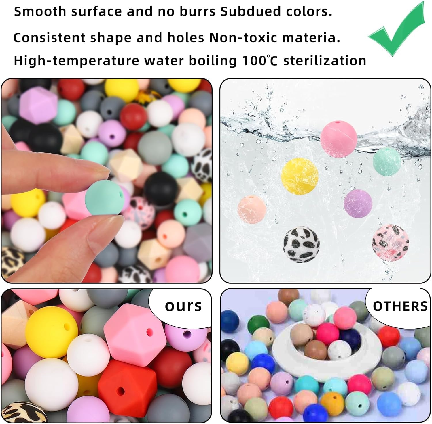 141Pcs Silicone Beads for Keychain Making Kit Beads for Pens Silicone Beads Bulk Key Chain Making Kit 15Mm Silicone Beads Rubber Beads Keychain Making Supplies for Bracelet Necklace Jewelry