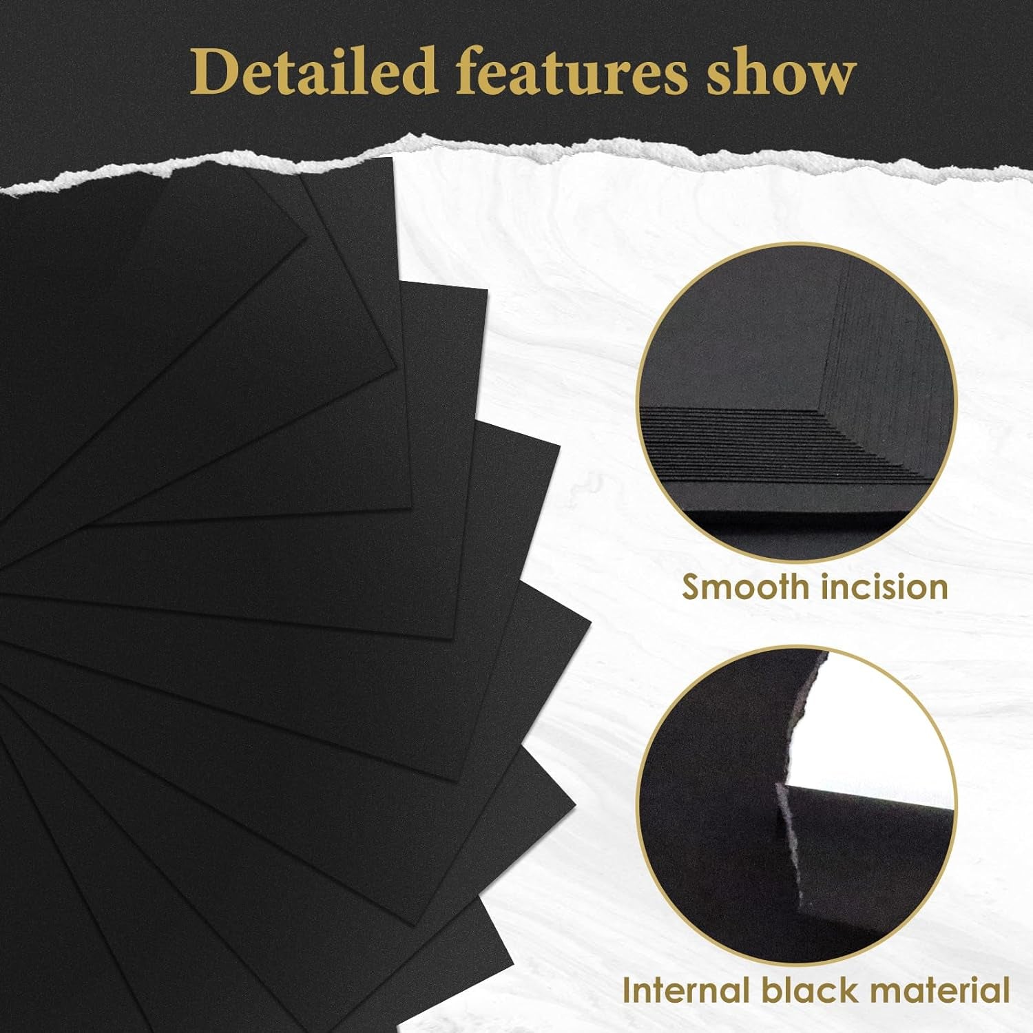100 Sheets Black Cardstock Paper 8.5 X 11 Inch Thick Cardstock 75Lb 200 GSM Heavy Black Paper for Invitations, DIY Cards Making, Craft Projects, Stationery Printing