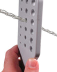 Wire Chain Drawplate, Durable Plastic with Handle, 2 Paddles, 33 Holes - Diameter Range 1.5 – 14.5Mm – Smooth, Shape and Condense Knitted, Crocheted, Woven or Braided Wire