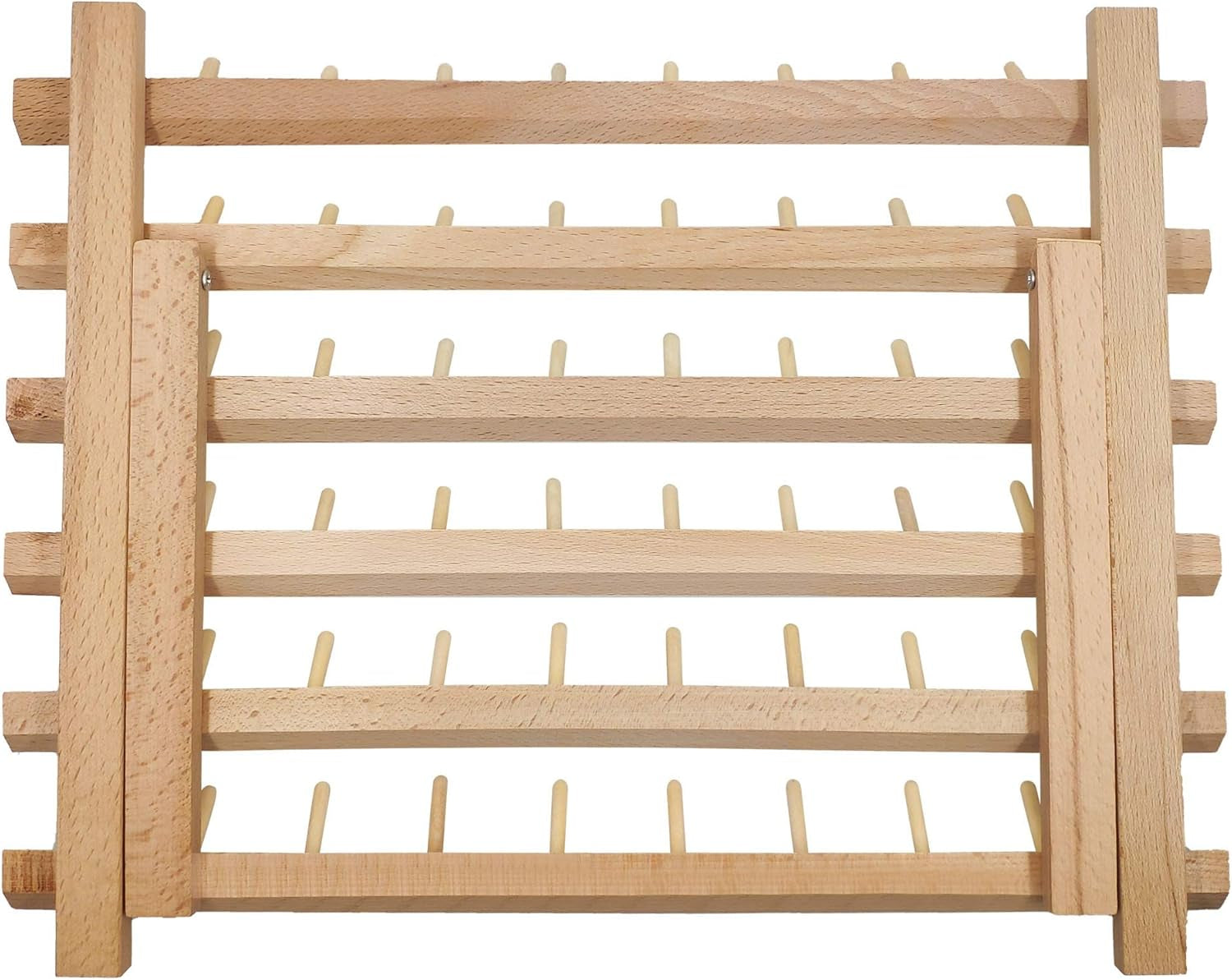 Wooden Thread Rack Sewing and Embroidery Thread Holder, 60 Spools, 2 Pack