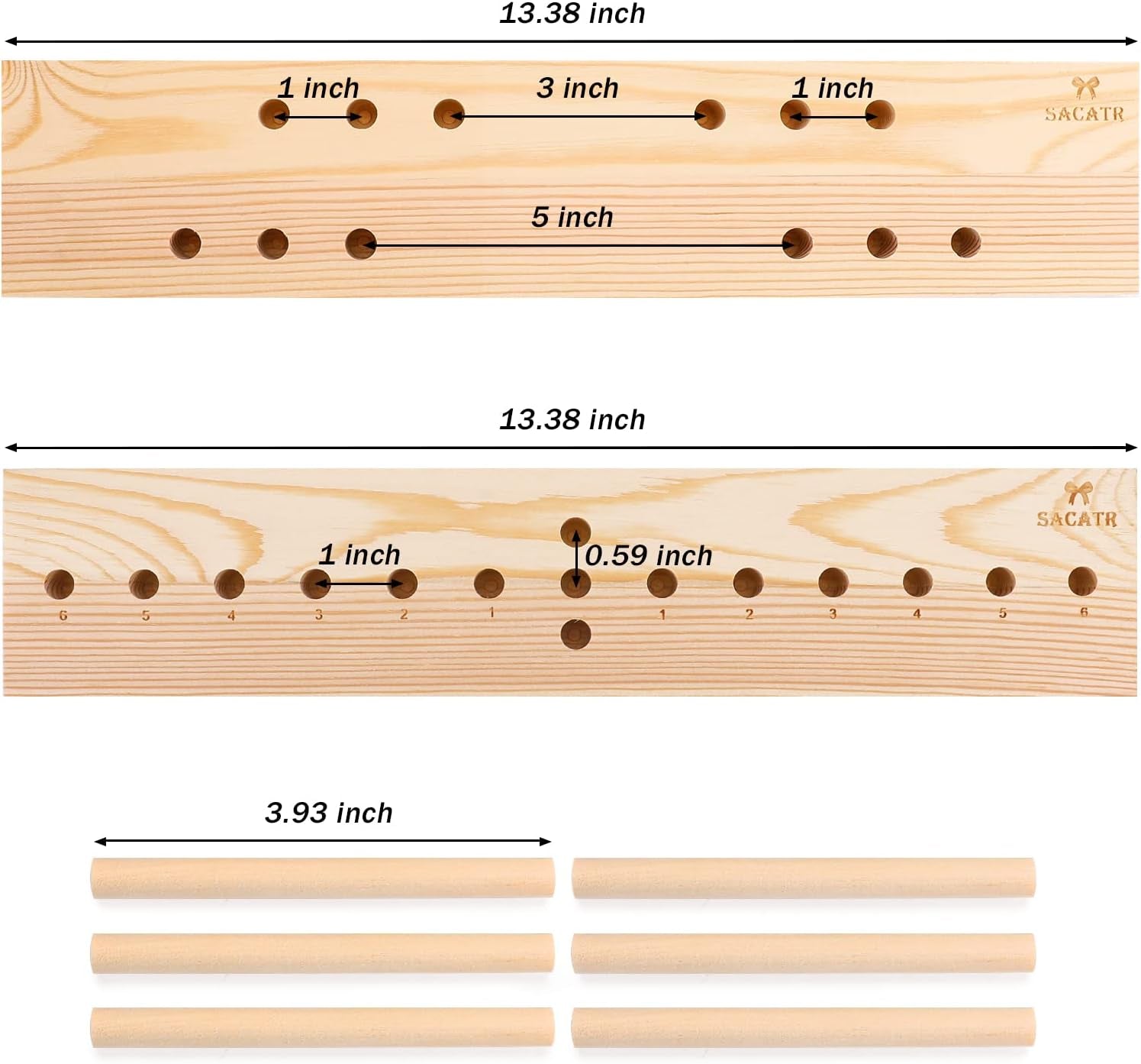 Bow Maker for Ribbon for Wreaths, Wooden Ribbon Bow Maker Tool for Christmas Bows, Hair Bows, Creating Gift Bows, Party Decorations, Corsages, Various Crafts(With Instructions)