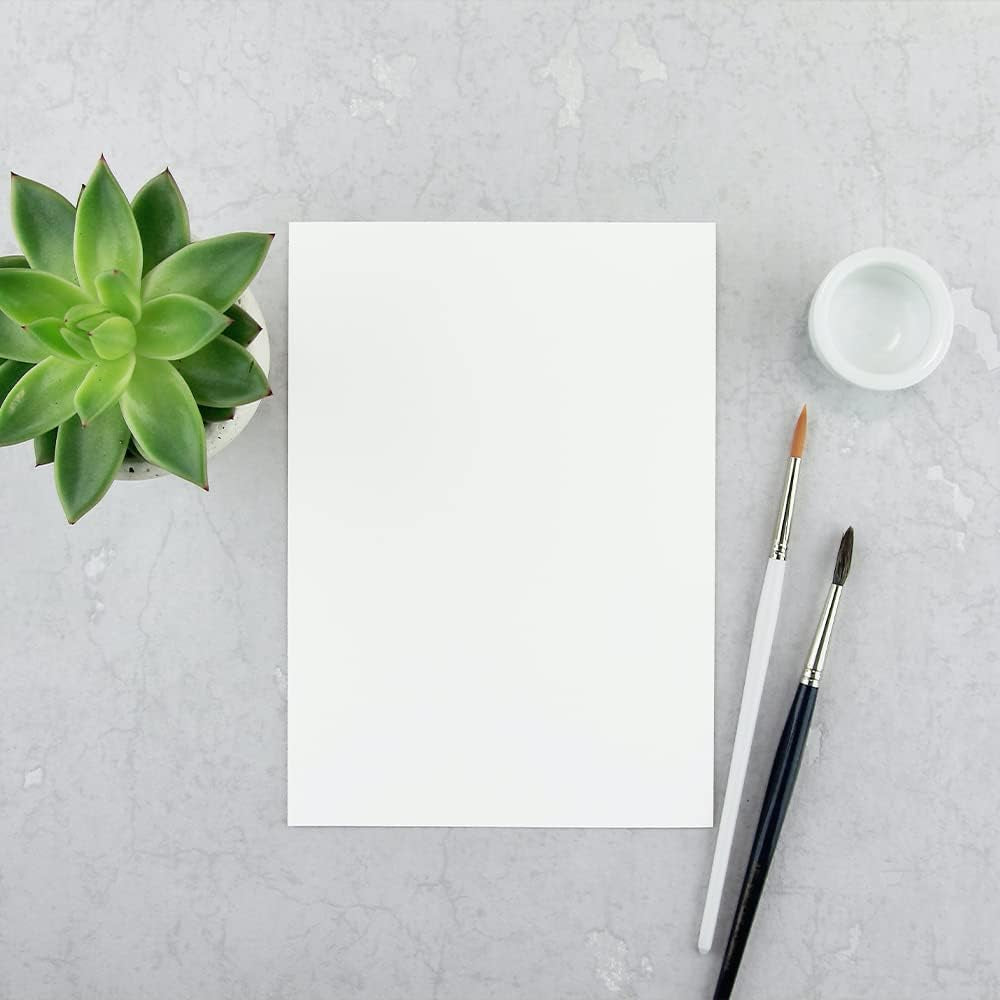 White Thick Paper Cardstock - 80 Lb Card Stock (216 Gsm) | 8.5 X 11 Inch | 50 Sheets | Heavyweight Cover Stock for Business Cards, Art, Invitations, Stationery Printing