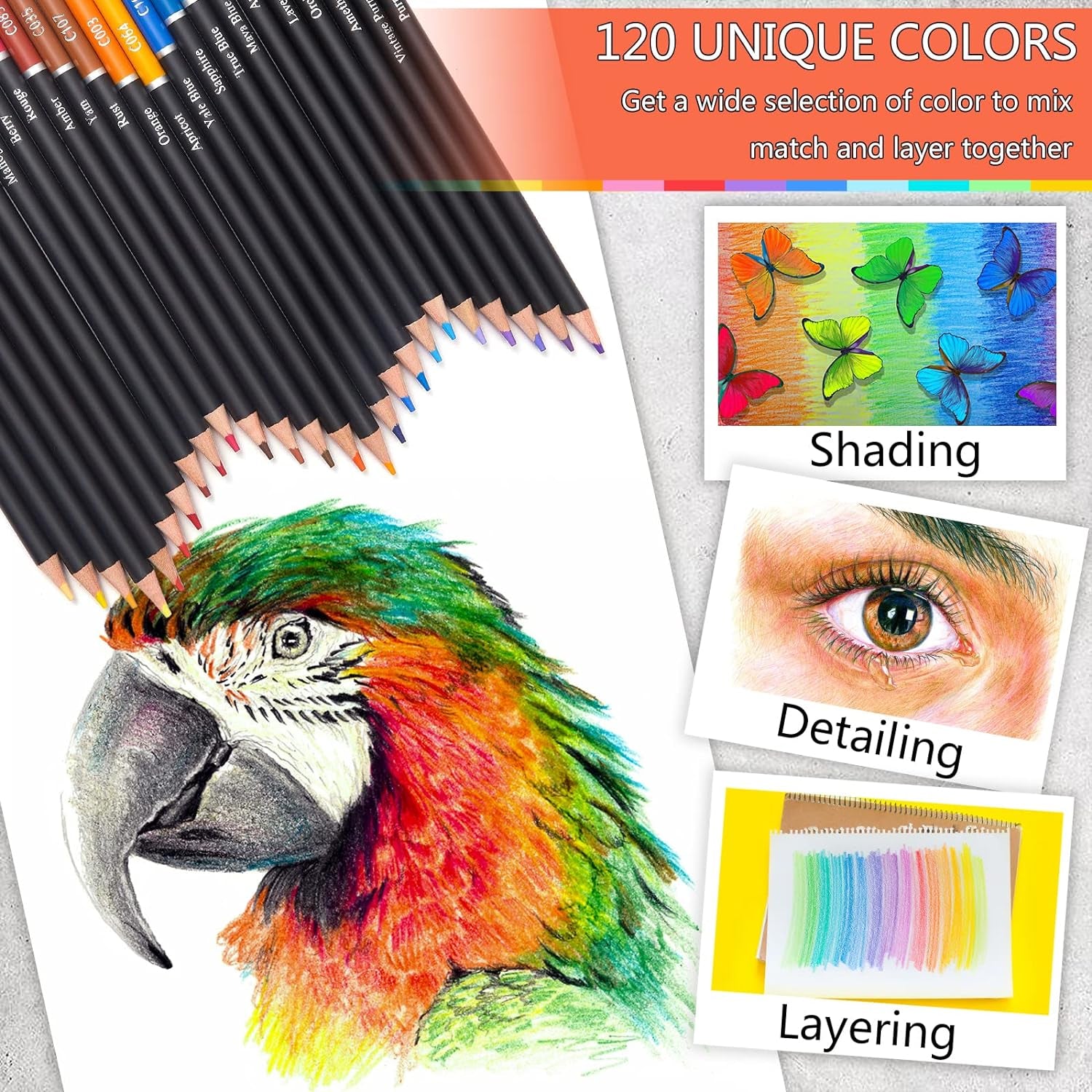 150 Colored Pencils Set for Adults Coloring Books with 3-Color Sketchbook, Graphite, Charcoal Pencils for Drawing Sketching Blending Shading, Quality Soft Core Oil Based