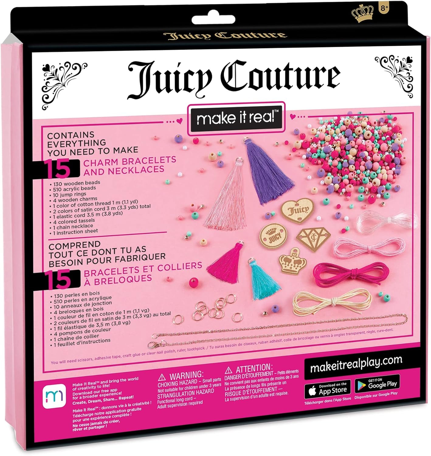- Juicy Couture Trendy Tassels Bracelet Making Kit - Kids Jewelry Making Kit - DIY Beads & Charm Bracelet Making Kit for Girls - Friendship Bracelets with Beads for Girls 8-10-12-14