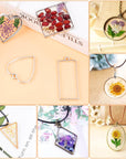 Open Bezels for Resin,80 Pcs of Resin Casting Frame Pendant, Open Frame Pendant, Open Back Frame Pendant, Geometric Hollow Mold Pendant, Frame Pendants for Earrings, Necklace, Bracelet, DIY Crafts