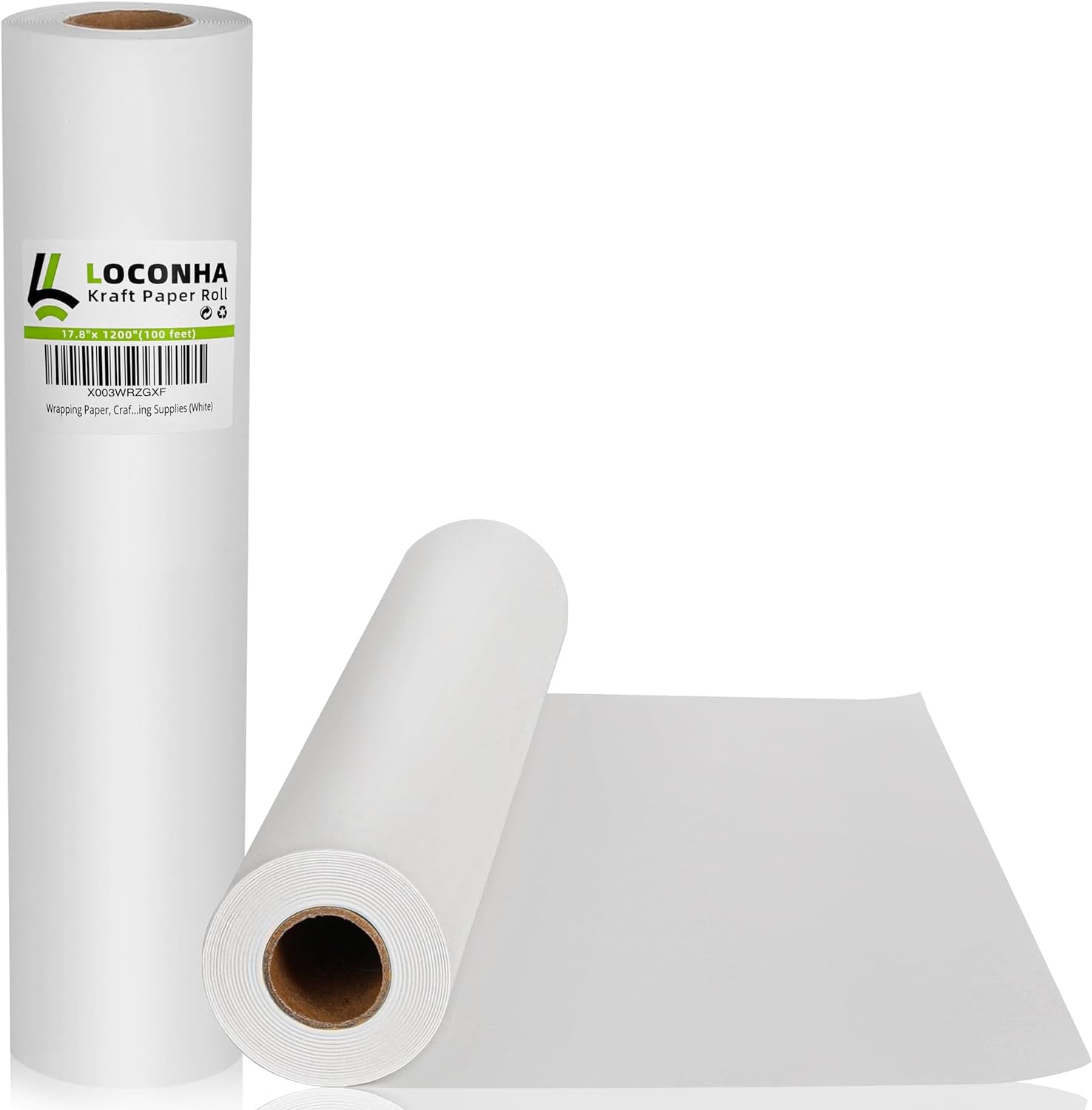 Wrapping Paper, Craft Paper, White Kraft Paper Roll 17.8&quot;X 100Ft for Gift Wrapping, Floor Covering, Bulletin Board, Arts Crafts, Bouquet Flower, Table Runner, Poster, Packing Paper for Moving Supplies (Brown)