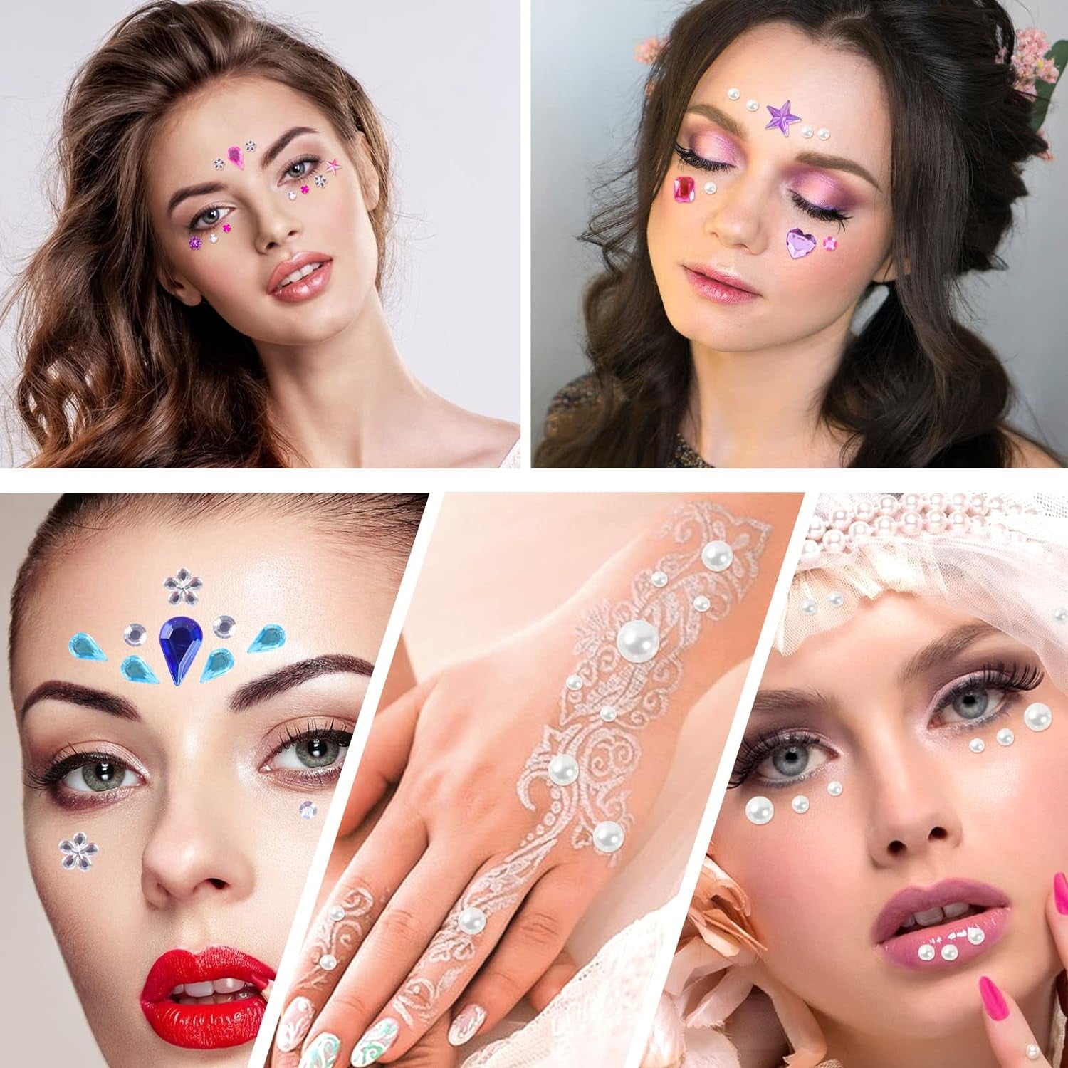 2774Pcs Gem Stickers Jewels for Crafts - Self Adhesive Rhinestone Jewel Stickers, Stick on Gems Rhinestones for Crafts, Acrylic Bling Heart Stickers, Craft Supplies for Kids