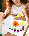 Tie Dye Kit, Tie Dye Set for Kids, 12 Vibrant Colors Pre-Filled Tye Dye Bottles, Non Toxic Permanent Fabric Dye Art Set, Easy DIY Fabric Art - Create Fun