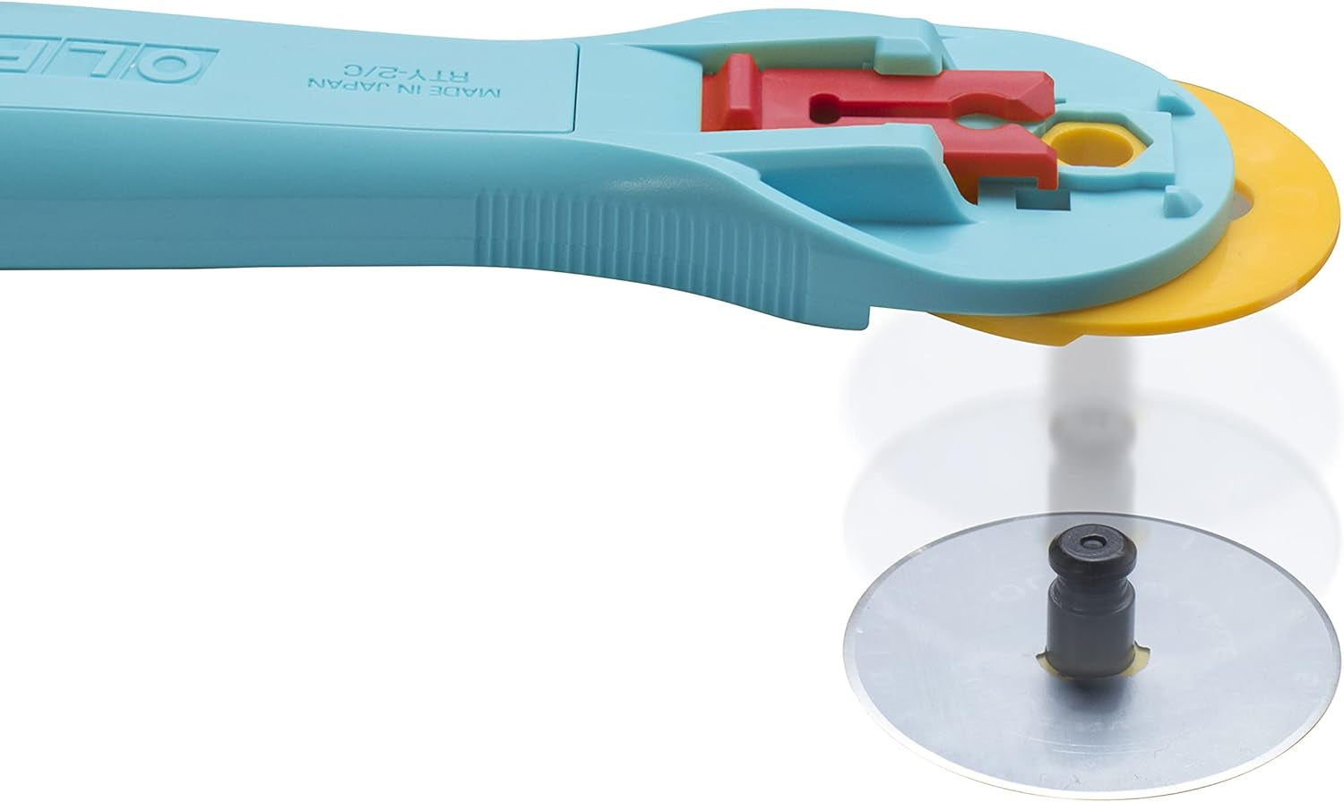 45Mm Quick-Change Rotary Cutter (RTY-2/C) - Rotary Fabric Cutter W/ Blade Cover for Crafts, Sewing, Quilting, Replacement Blade:  RB45-1 (Aqua)