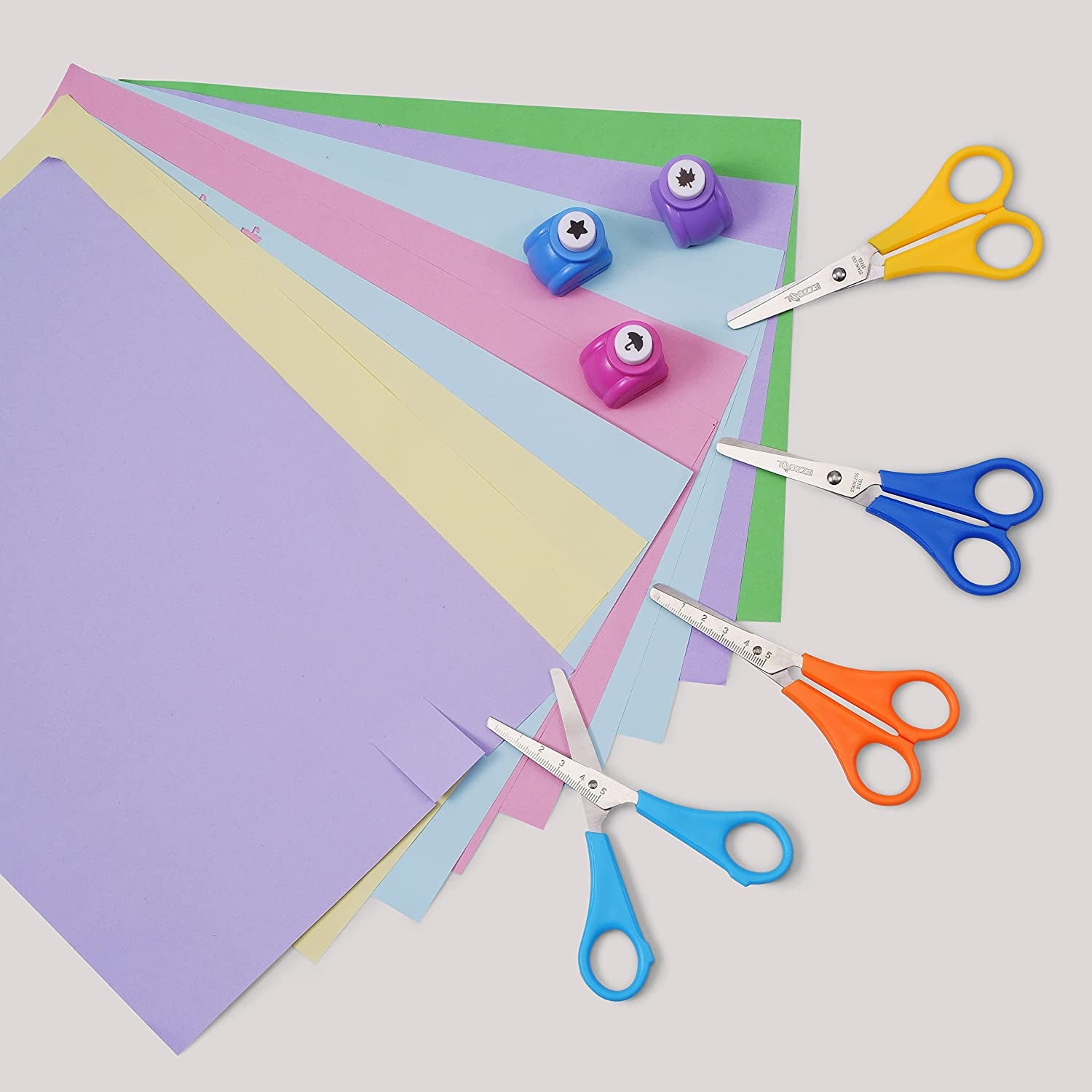 Scissors Bulk for Kids,  96 PACK 5” Safety Blunt Tip Student Scissors, 6 Assorted Colors Kid Craft Scissors for Cutting Regular Paper,Construction Paper,Cards