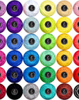 Crochet Thread Cotton Yarn Threads Balls 35 Balls Popular Rainbow Colors of Size 5 Crochet Thread 100% Long Staple Cotton Mercerized Cotton