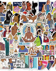 50Pcs Bojack Horseman Waterproof Stickers for Water Bottle Cup Laptop Bike Skateboard Luggage Box Vinyl Graffiti Patches BRJHSL