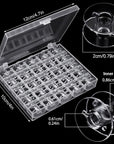 50 Pcs Bobbins, Plastic Bobbins for Sewing Machine, Sewing Bobbins with Bobbin Case, Bobbin for Sin-Ger/Bro-Ther, Bobbins for Singer Sewing Machine