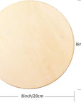 10 Pack 8 Inch Unfinished Natural Wood round Circle for DIY Crafts,Pyrography,Painting,Engraving,Home Decoration