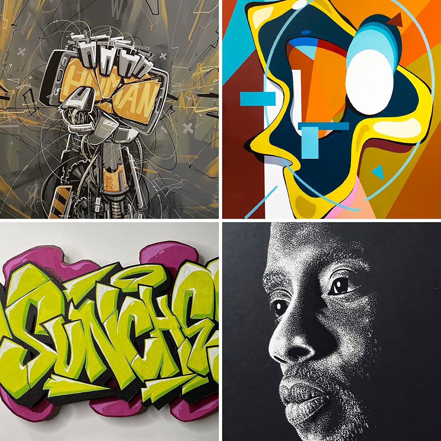 One4All 127HS Acryl Marker Basic-Set 1 (2,0 Mm Strichstärke, Hochdeckend Und Permanent, Uv-Beständig, Für Fast Alle Untergründe) 10 Stück Sortiert