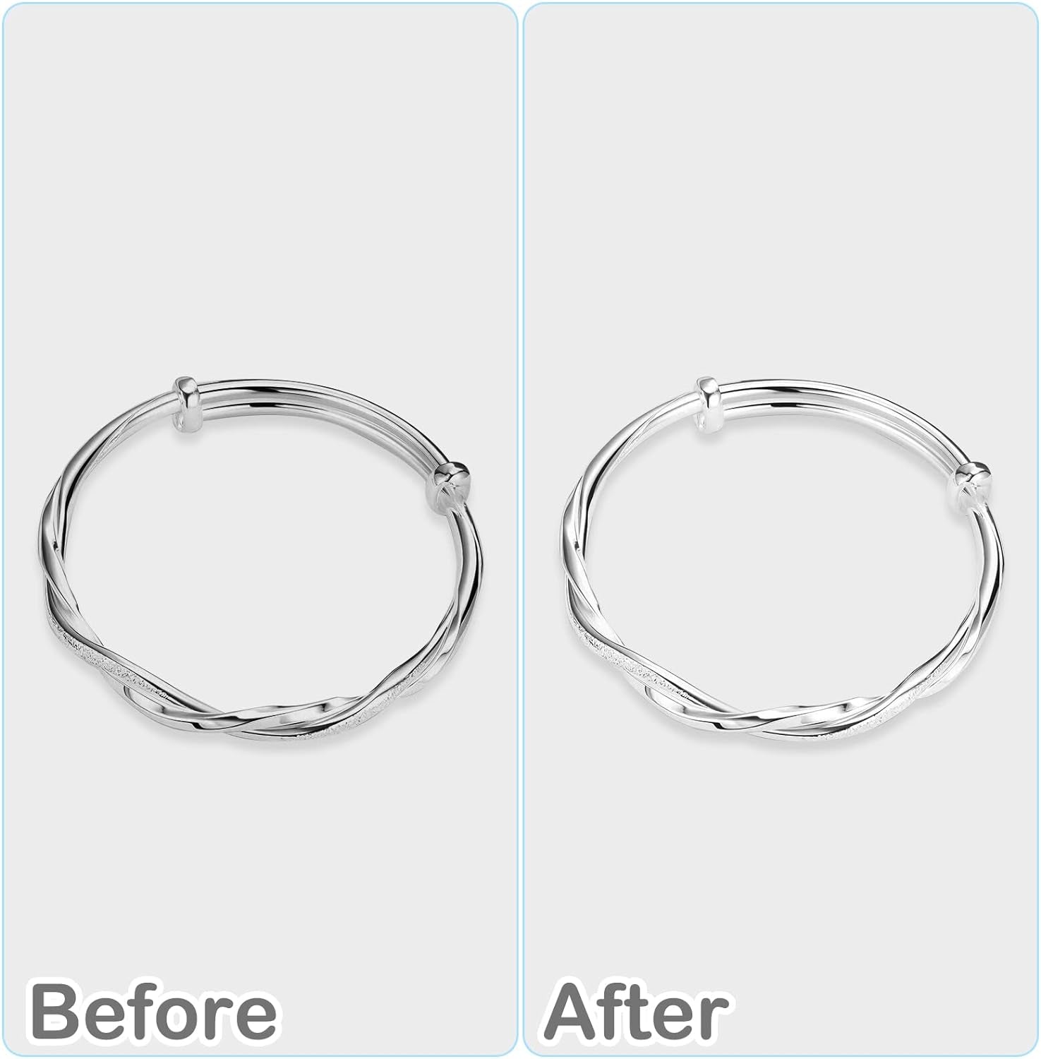 4Pcs Silver Polishing Cloth, Silver Jewelry Cleaner Cloth, Double-Sided Jewelry Polishing Cloths Silver Polishing for Sterling Silver Gold Platinum Jewelry, Silver Cleaning Cloth Keeps Shining