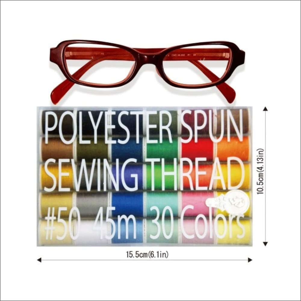 30 Color Handy Polyester Sewing Threads 45 M / 50 Yds Each [ 93011 ]