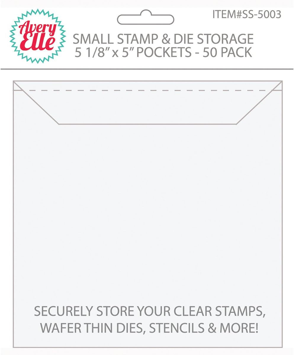 SS-5003 Stamp & Die Storage Pockets 50/Pkg-Small 5"X5", None