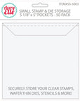 SS-5003 Stamp & Die Storage Pockets 50/Pkg-Small 5"X5", None