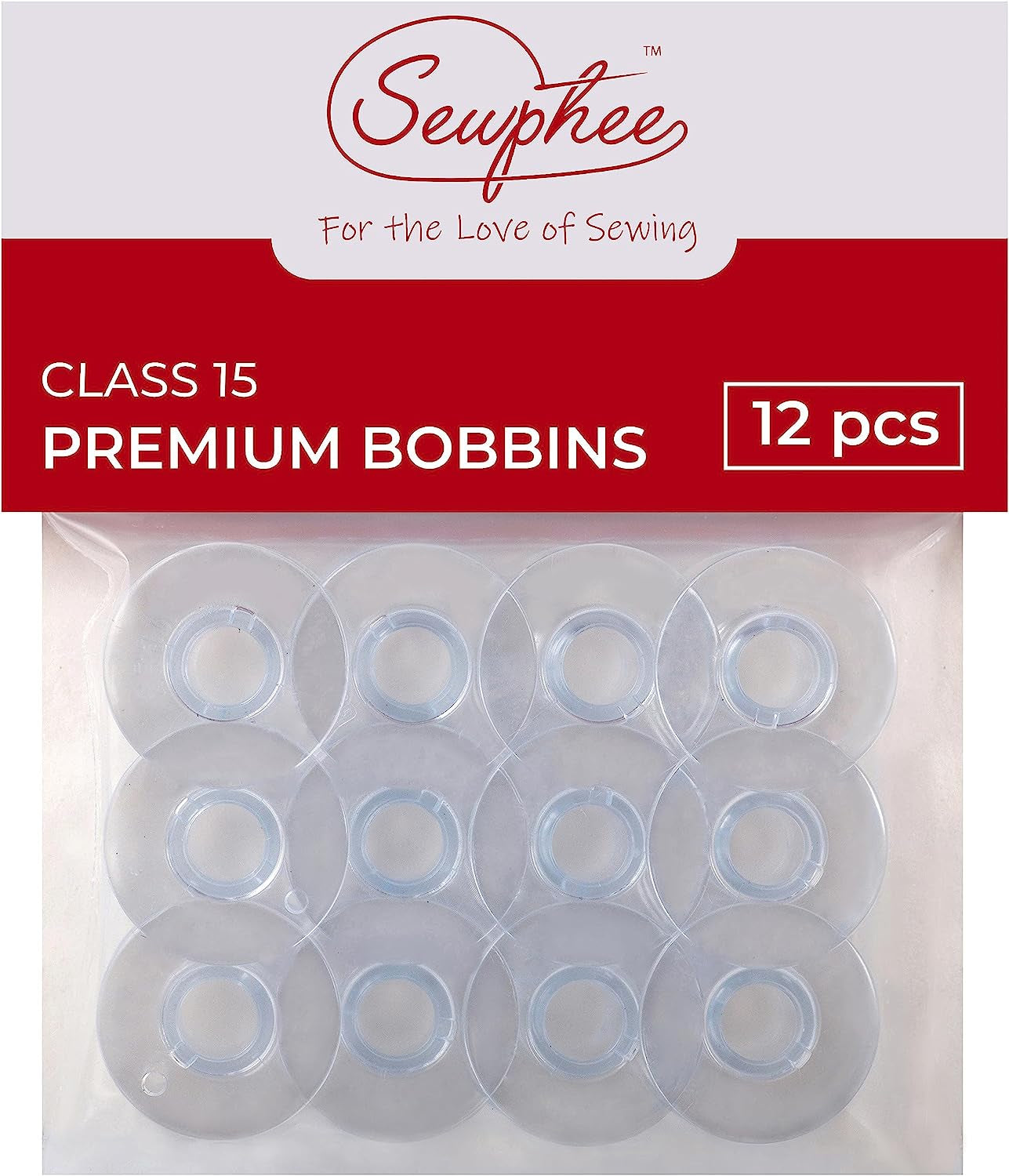 12Pcs Bobbins Fits Singer Sewing Machine - Class 15 Plastic Bobbins, 81348