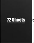 72 Sheets Cardstock for Craft, Black Cardstock Paper A4 Construction Card Stock Paper for Kids Card Making Kids Art Crafts Scrapbooking