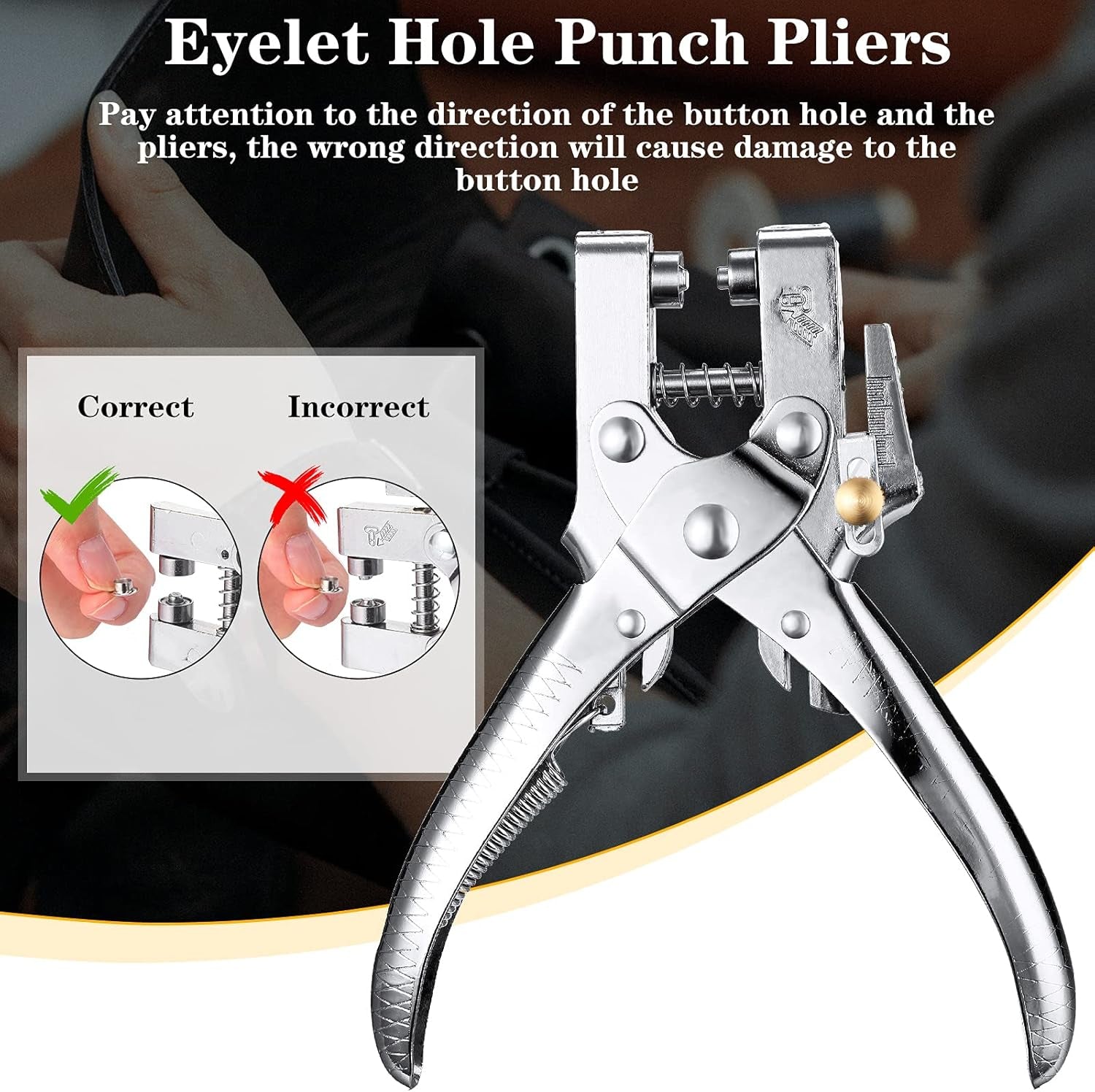 3/16 Inch Grommet Tool Kit Grommet Eyelet Plier Set Eyelet Hole Punch Pliers Grommet Hand Press Pliers with 200 Pieces of Grommets Eyelets for Shoes Clothes Bags Craft Supplies