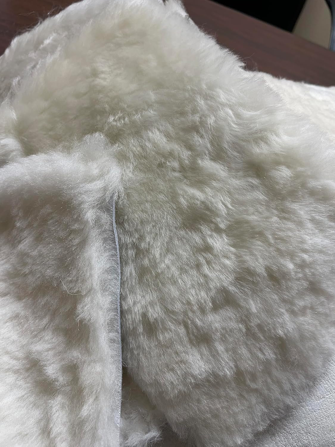 Sheepswool Leather Remnants, Sheep Leather and Wool, Lambs Wool Scrap Appoximately 16-18 Pieces 10" X 5" (Aprox. 2LBS)