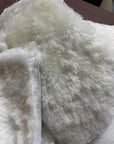 Sheepswool Leather Remnants, Sheep Leather and Wool, Lambs Wool Scrap Appoximately 16-18 Pieces 10" X 5" (Aprox. 2LBS)